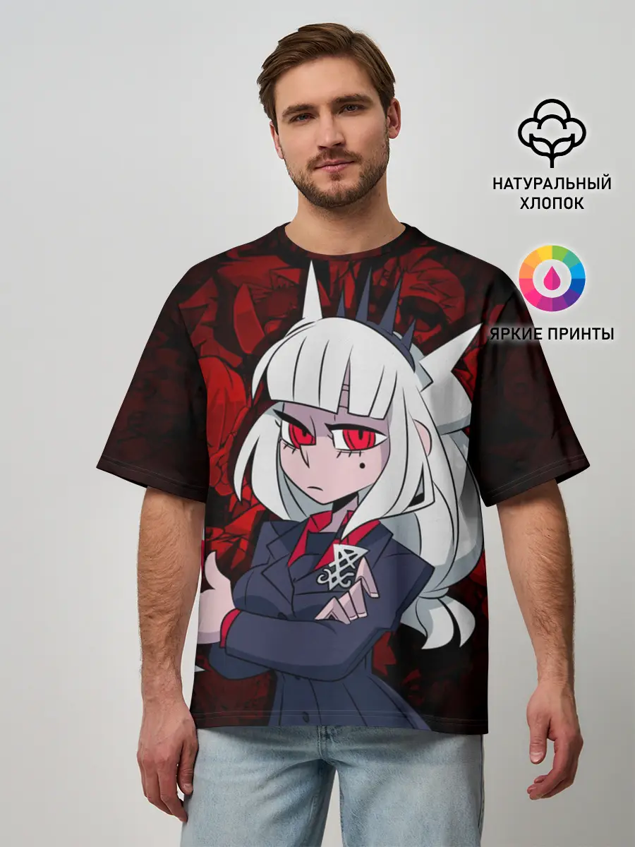 Мужская футболка оверсайз / HELLTAKER LUCIFER