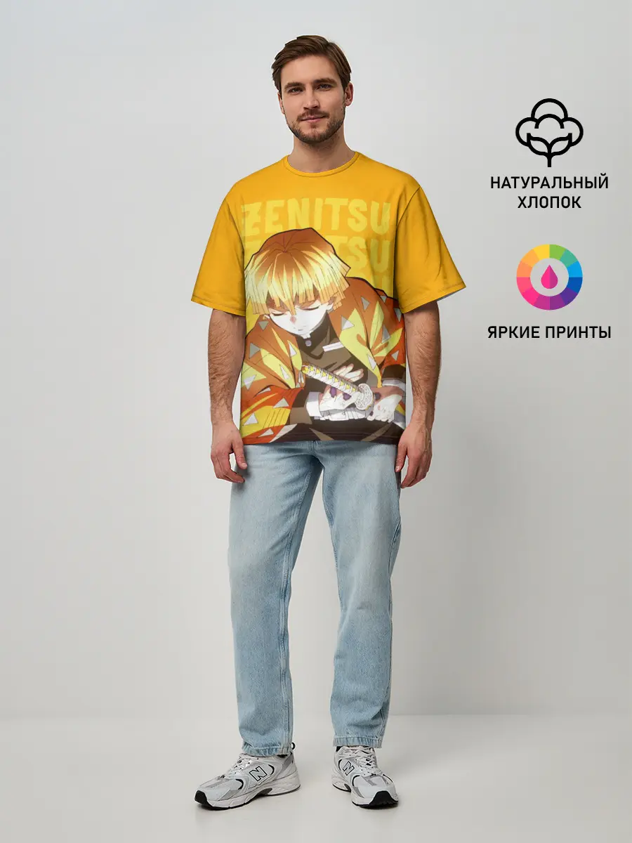 Мужская футболка оверсайз / Зеницу Агацума