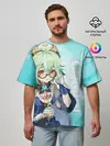 Мужская футболка оверсайз / GENSHIN IMPACT, САХАРОЗА