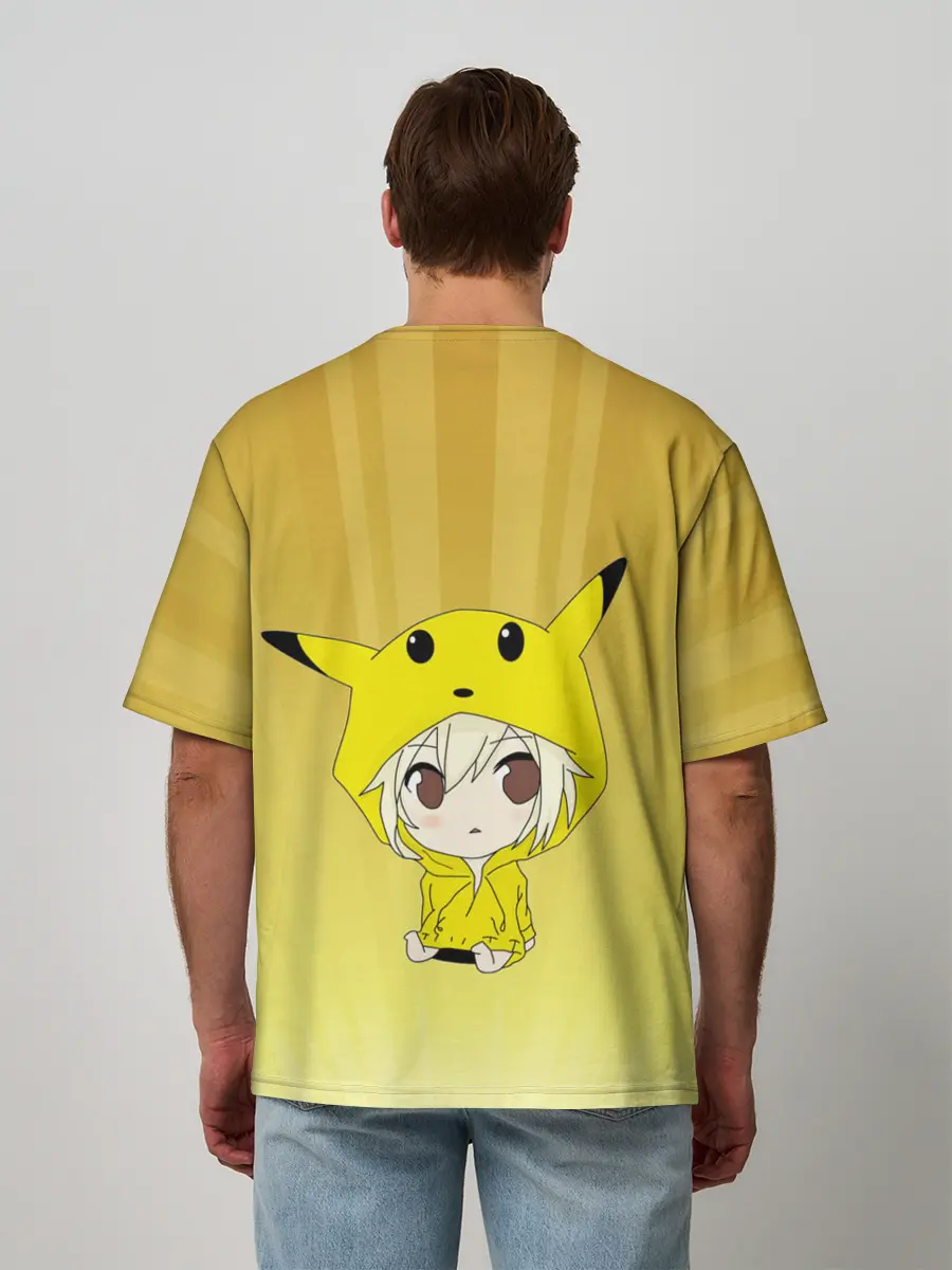 Мужская футболка оверсайз / Пикачу