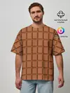Мужская футболка оверсайз / Шоколад