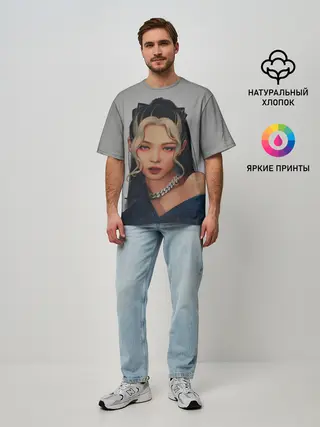 Мужская футболка оверсайз / Hot Jennie