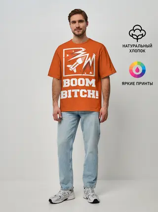 Мужская футболка оверсайз / Boom Bitch!