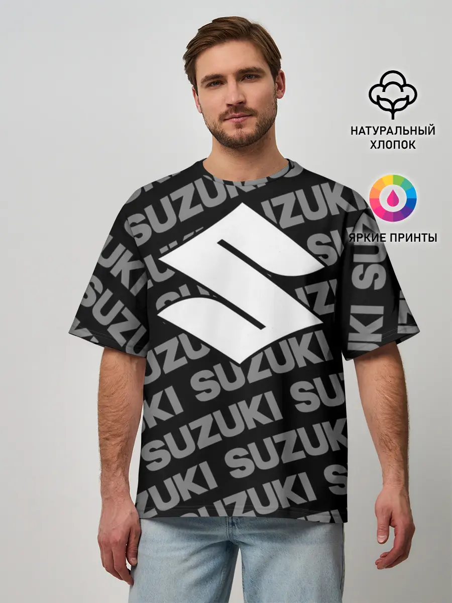 Мужская футболка оверсайз / SUZUKI
