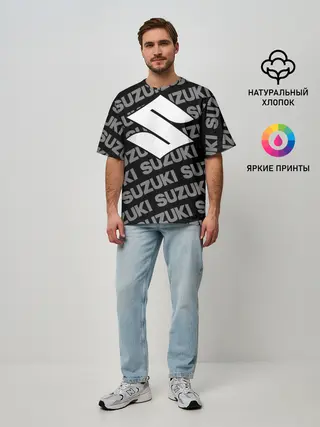 Мужская футболка оверсайз / SUZUKI