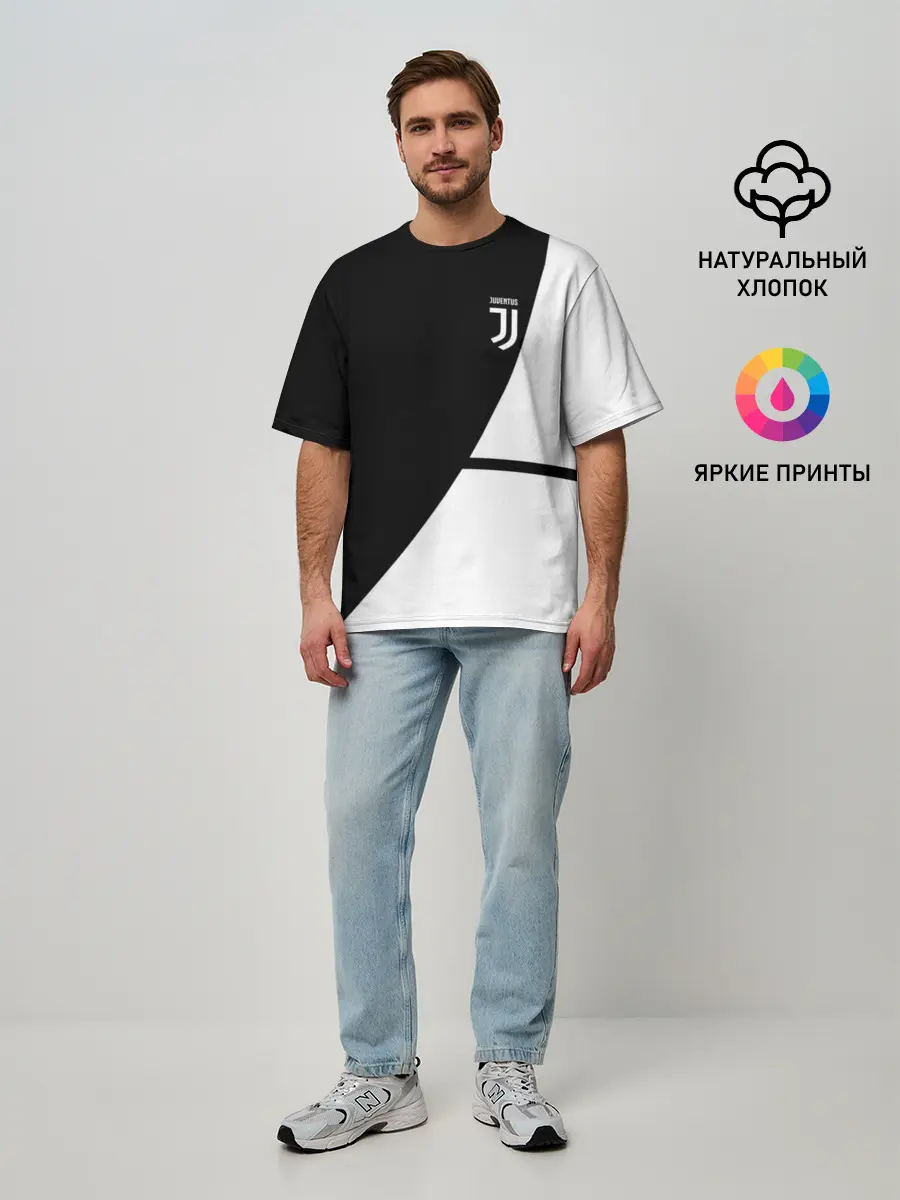 Мужская футболка оверсайз / JUVENTUS / ЮВЕНТУС