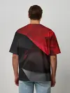 Мужская футболка оверсайз / Red & Black