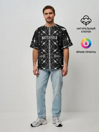 Мужская футболка оверсайз / Battlefield