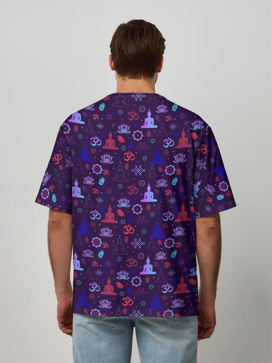 Мужская футболка оверсайз / Медитация