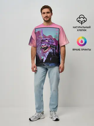 Мужская футболка оверсайз / Evangelion2