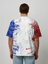 Мужская футболка оверсайз / BLUE WHITE & RED