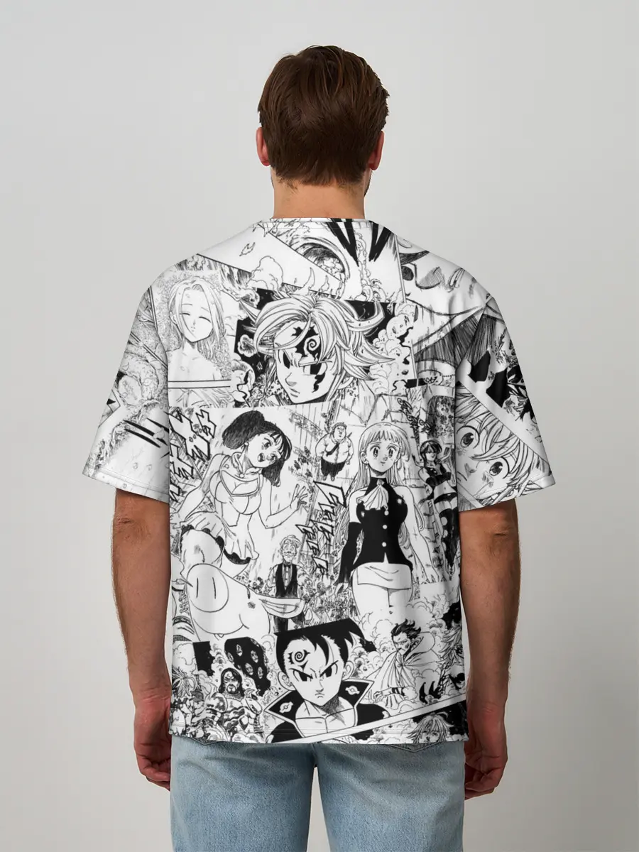 Мужская футболка оверсайз / Семь смертных грехов, манга