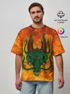 Мужская футболка оверсайз / Японский дракон | Japanese Dragon