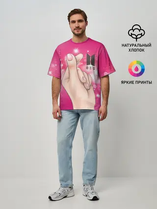 Мужская футболка оверсайз / BTS | БТС