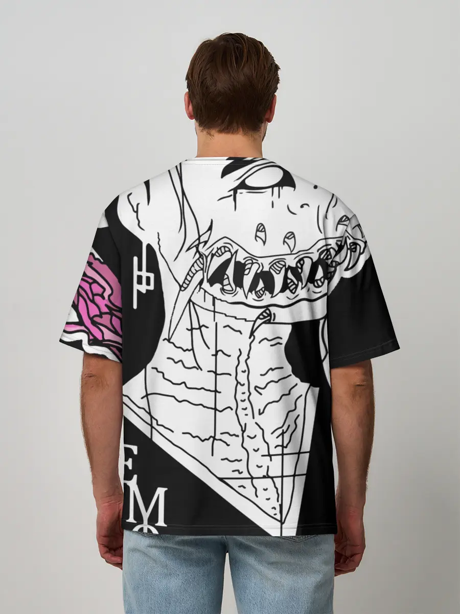 Мужская футболка оверсайз / DEMON HELLTREST