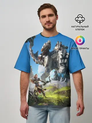 Мужская футболка оверсайз / HORIZON ZERO DAWN