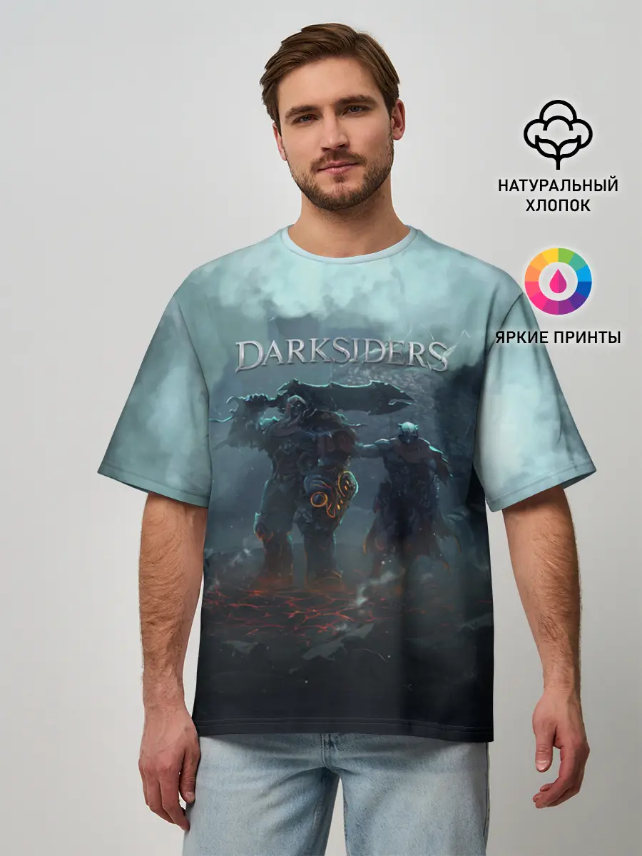 Мужская футболка оверсайз / Darksiders | Гнев Войны