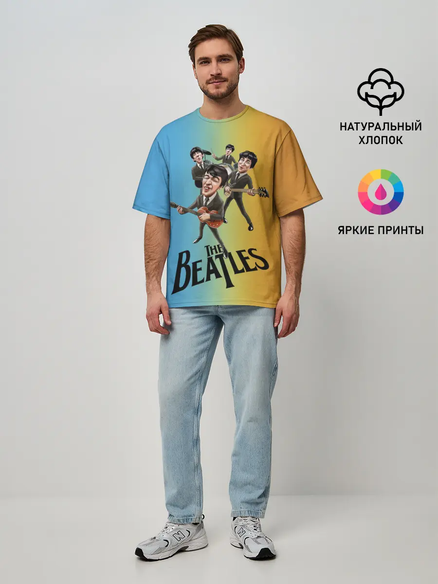 Мужская футболка оверсайз / The Beatles