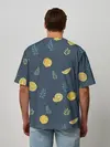 Мужская футболка оверсайз / Лимонный узор