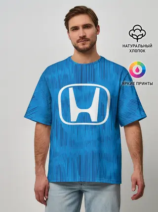Мужская футболка оверсайз / Honda sport color