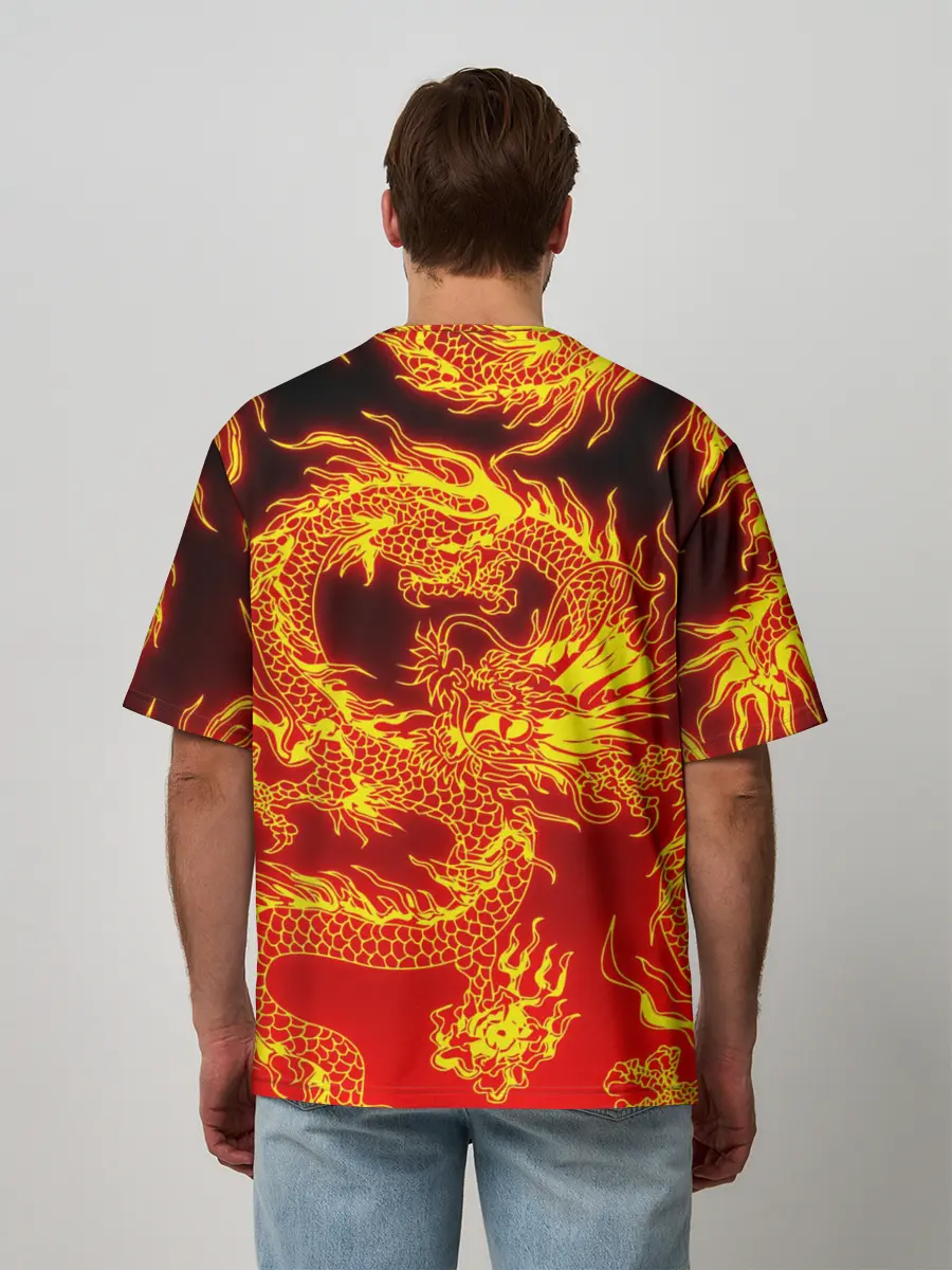 Мужская футболка оверсайз / ДРАКОН