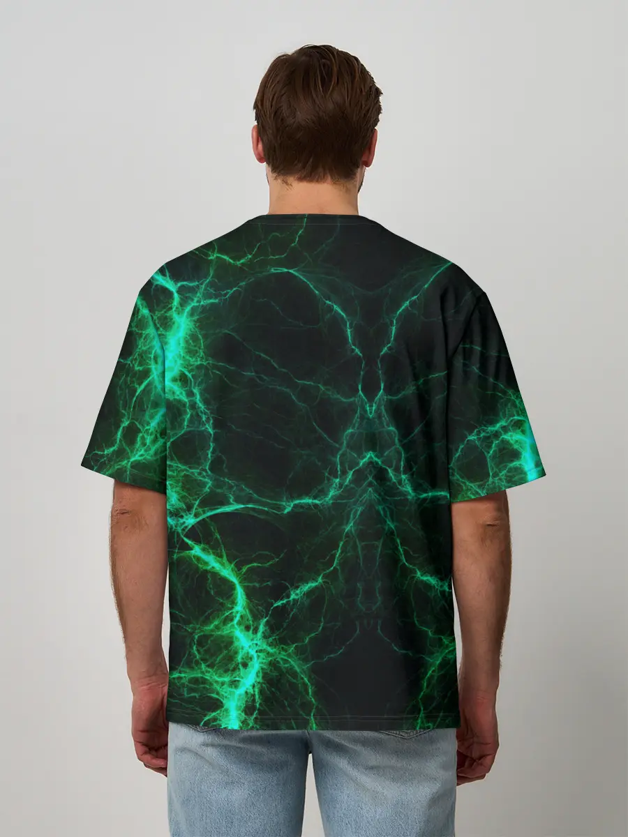 Мужская футболка оверсайз / pyrokinesis