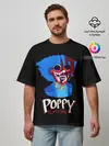Мужская футболка оверсайз / Poppy Playtime, Huggy Wuggy