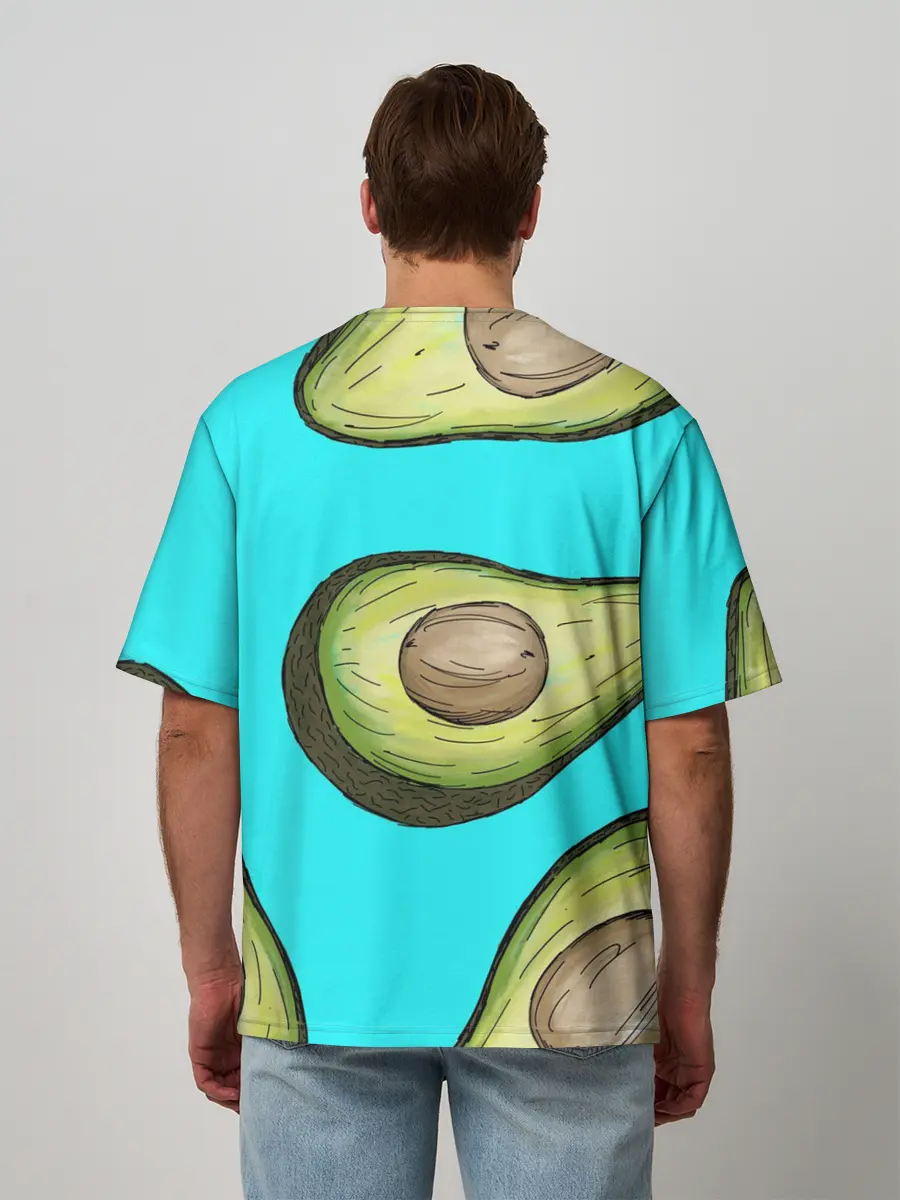 Мужская футболка оверсайз / Авакадо