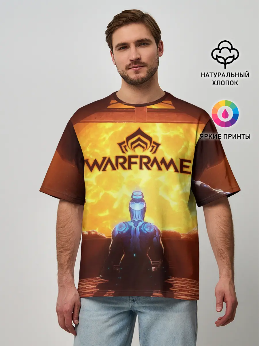 Мужская футболка оверсайз / Warframe