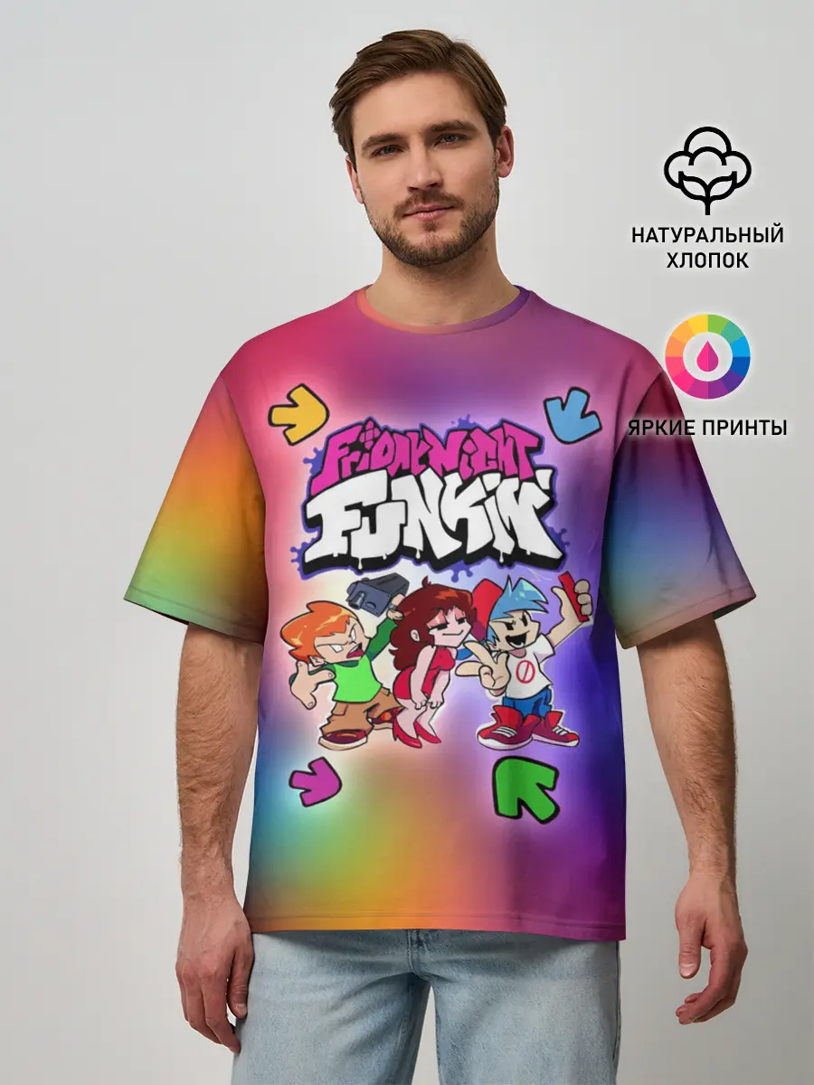Мужская футболка оверсайз / Friday Night Funkin