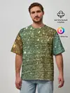 Мужская футболка оверсайз / Бирюзовый блеск