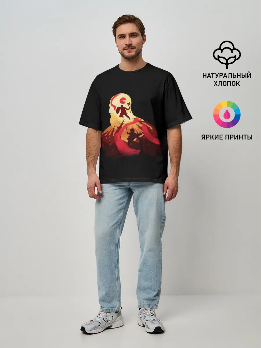 Мужская футболка оверсайз / God of War