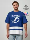 Мужская футболка оверсайз / Тампа-Бэй Лайтнинг НХЛ