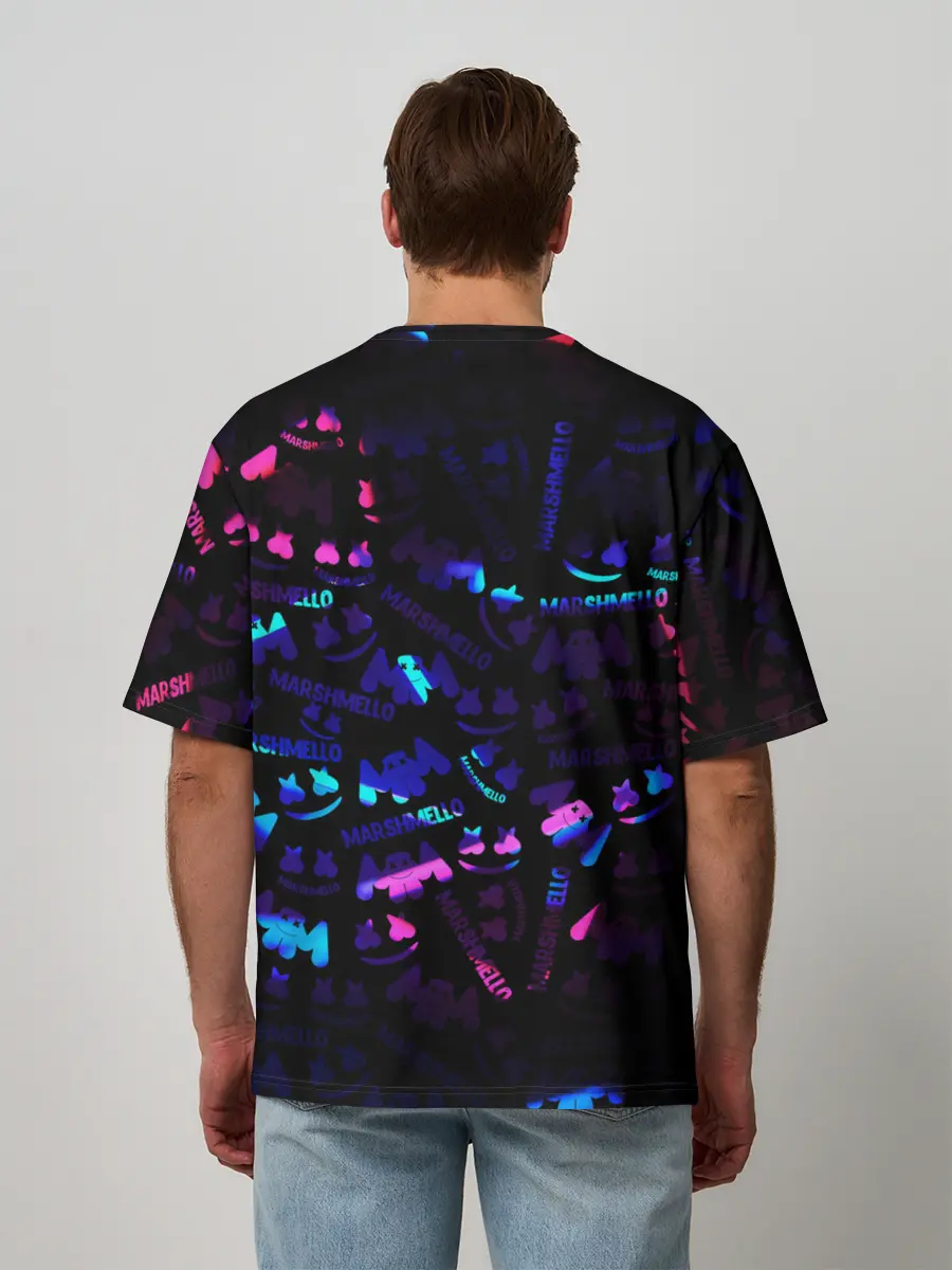 Мужская футболка оверсайз / MARSMELLO NEON