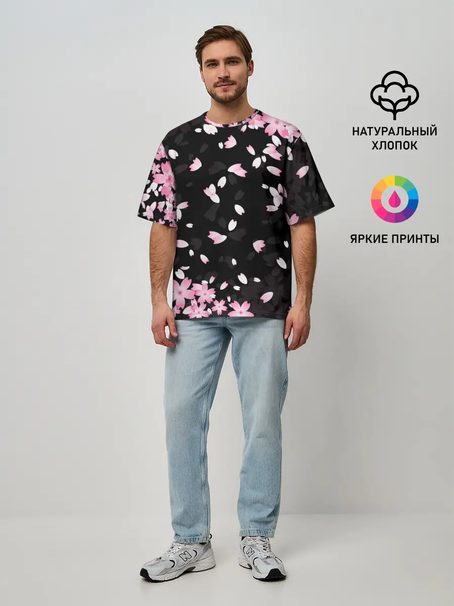 Мужская футболка оверсайз / САКУРА | SAKURA