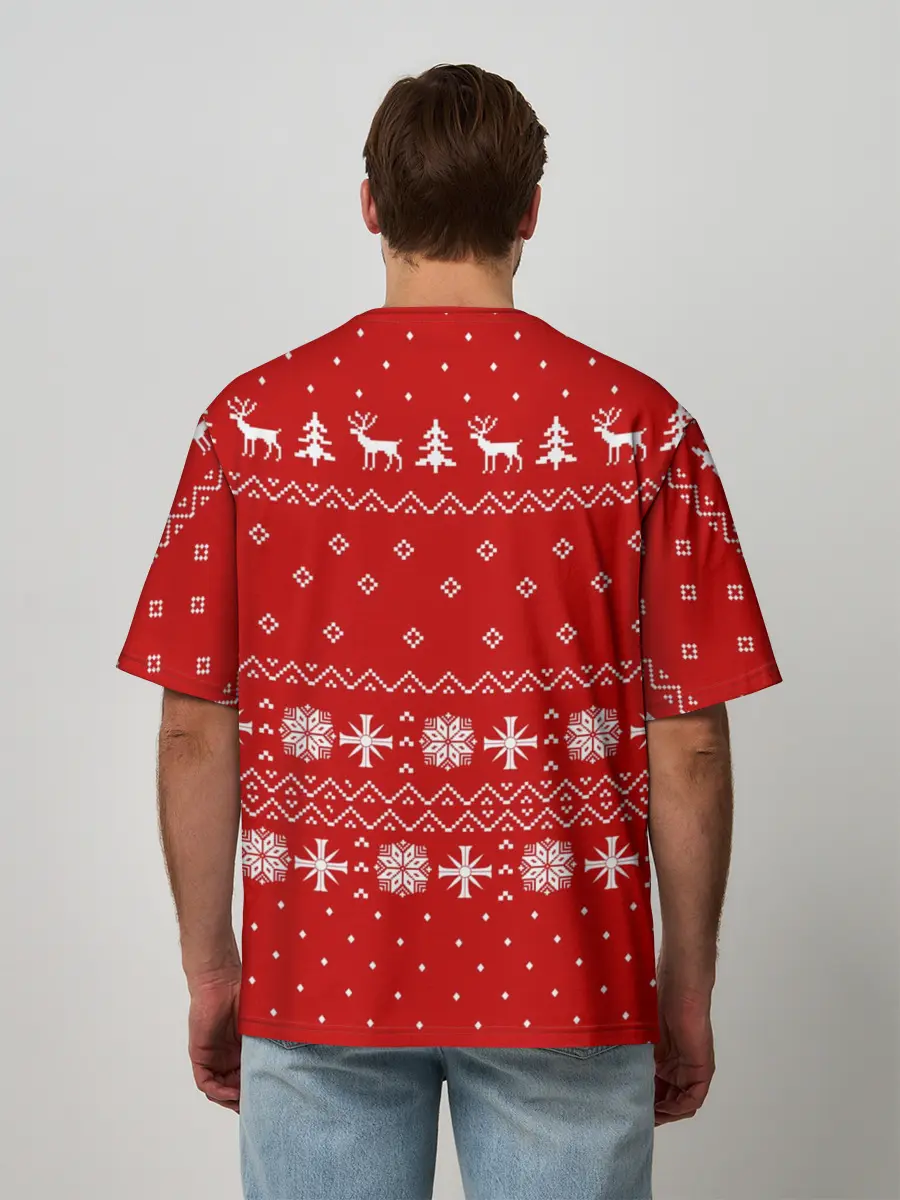 Мужская футболка оверсайз / FAR CRY 5 ГРЕШНИК НОВОГОДНИЙ