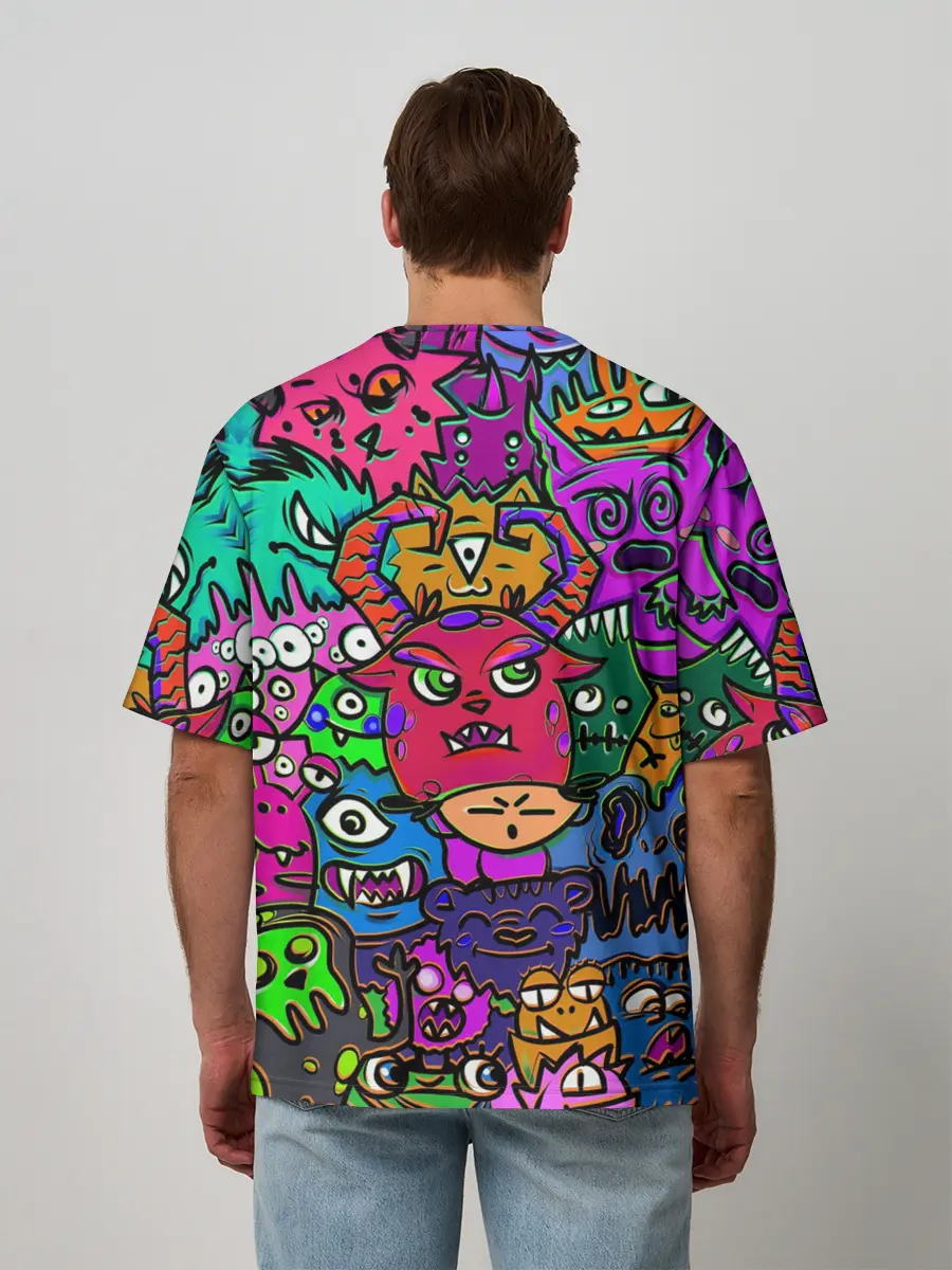 Мужская футболка оверсайз / Happy