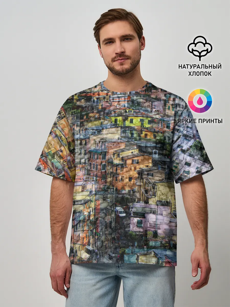 Мужская футболка оверсайз / ГОРОДОК