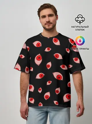 Мужская футболка оверсайз / Взгляд тьмы