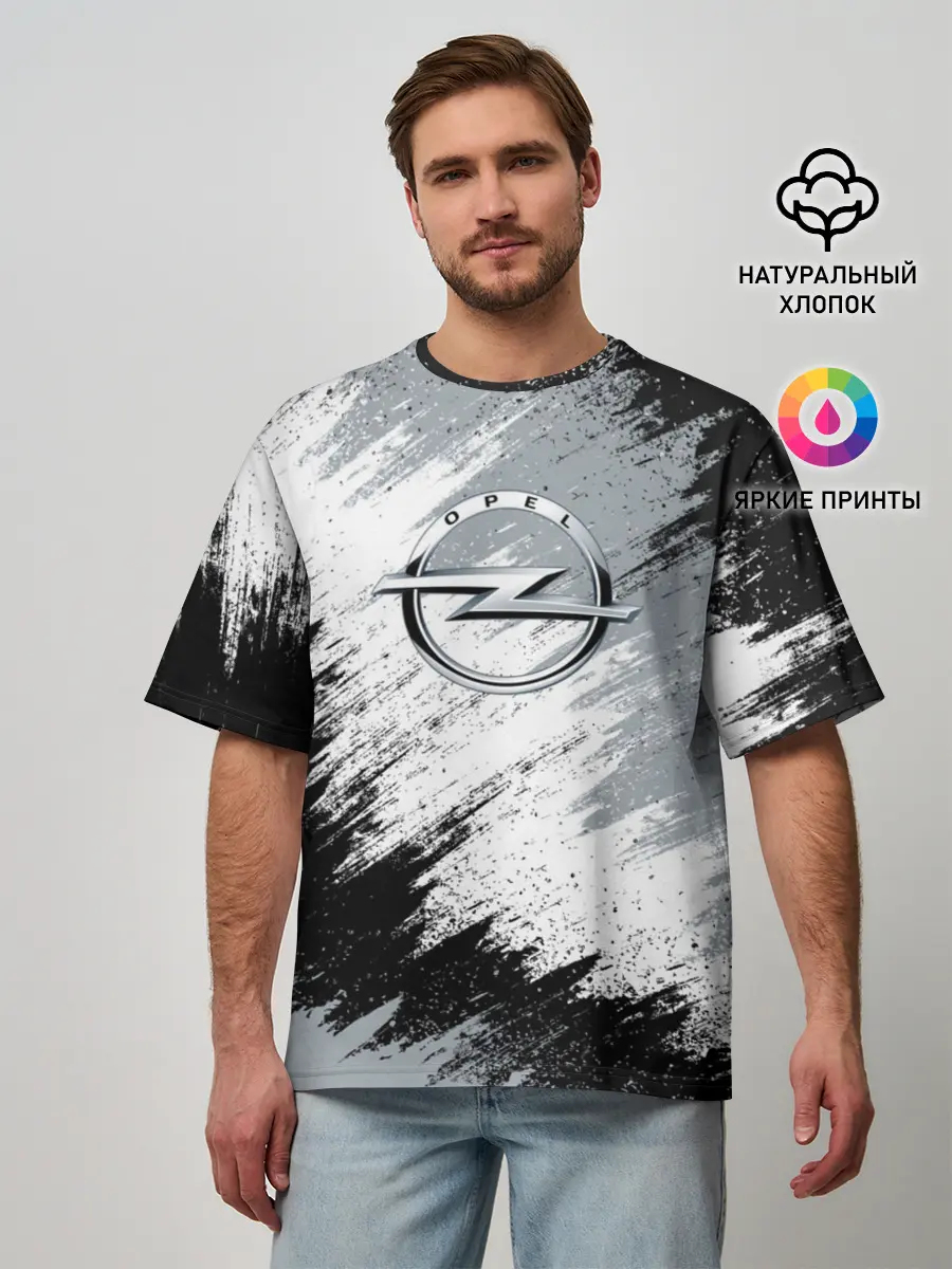 Мужская футболка оверсайз / OPEL