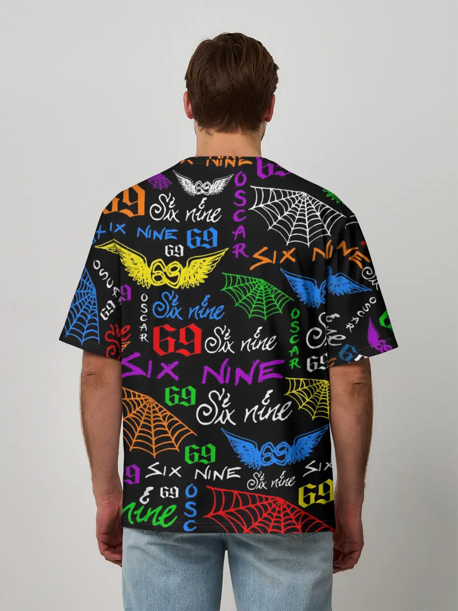 Мужская футболка оверсайз / 6IX9INE