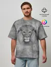 Мужская футболка оверсайз / Лев