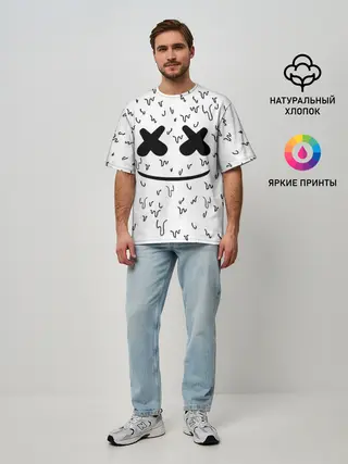 Мужская футболка оверсайз / MARSHMELLO