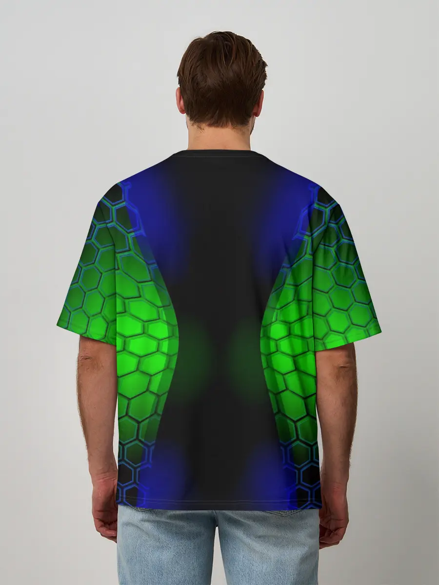 Мужская футболка оверсайз / Паук на ночной охоте