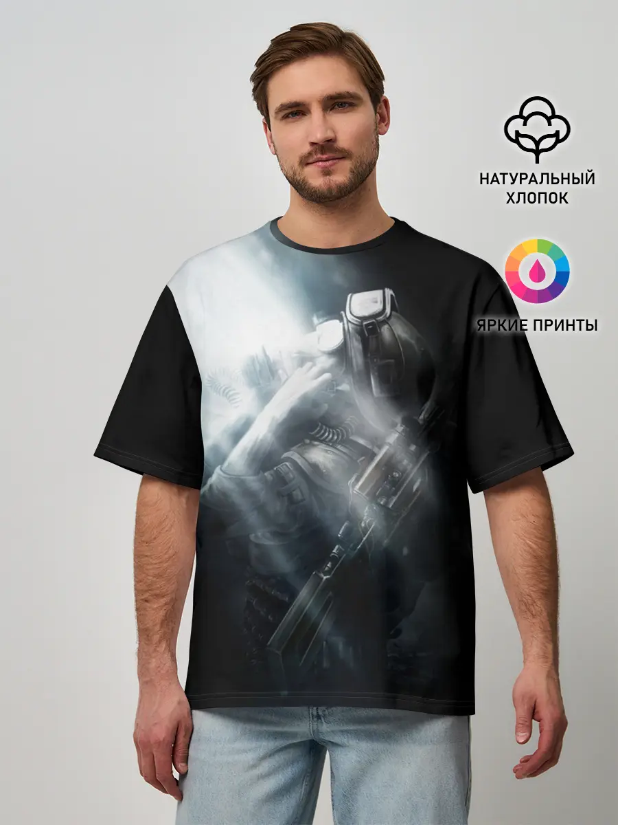 Мужская футболка оверсайз / Metro 2033