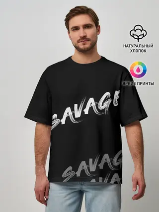 Мужская футболка оверсайз / Savage