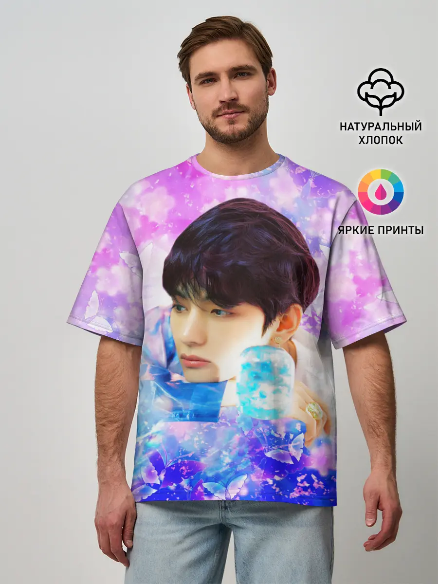 Мужская футболка оверсайз / БТС 2020 Season Greeting Ви V