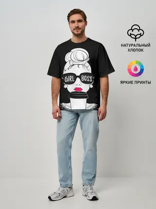 Мужская футболка оверсайз / Girl Boss
