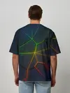 Мужская футболка оверсайз / НЕОНОВЫЕ ПЛИТЫ | 3D ПЛИТЫ