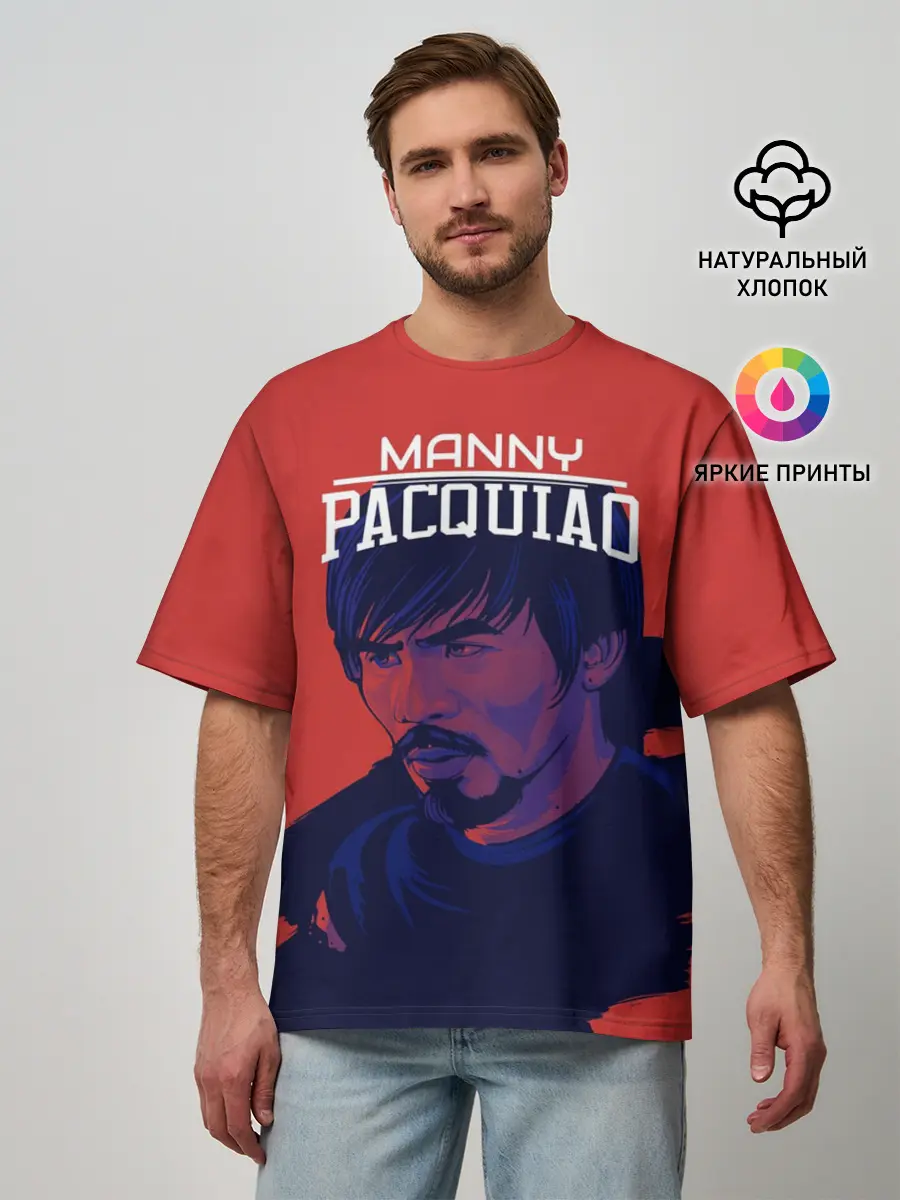 Мужская футболка оверсайз / Manny Pacquiao